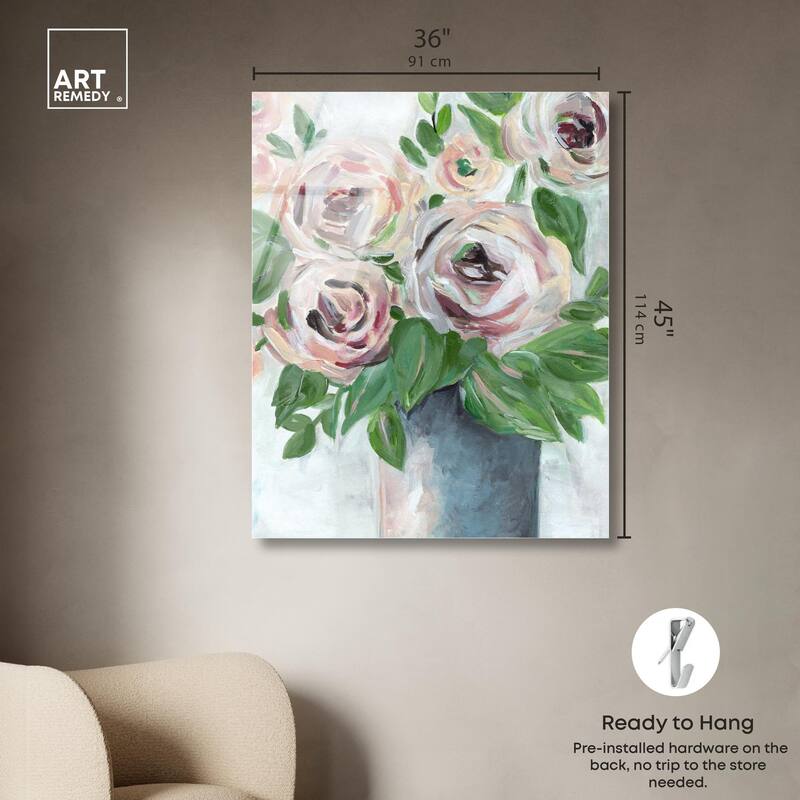 Flowers from my Garden Acrylic by Art Remedy, Ready to Hang