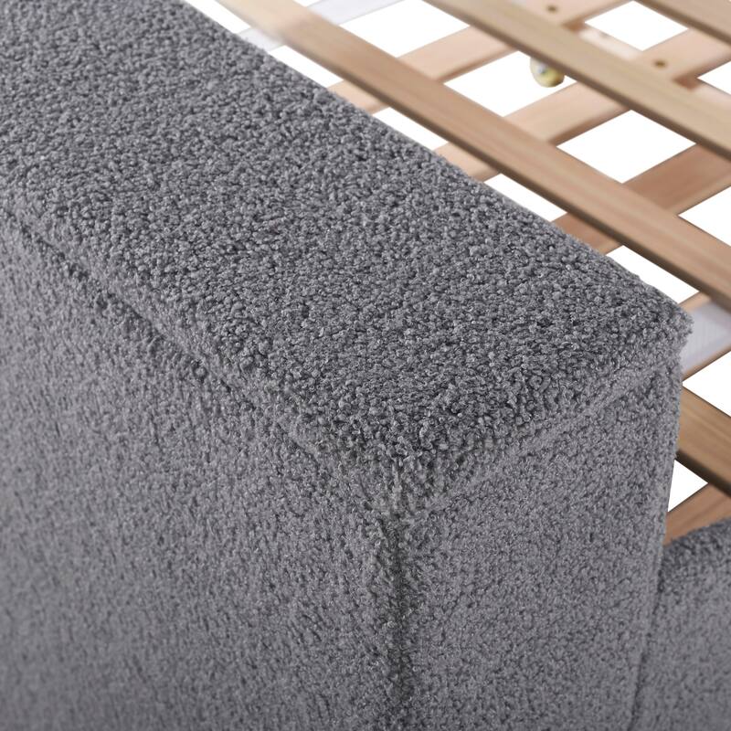 Upholstered Daybed with Storage Armrests, Trundle and Latest Integrated Bluetooth Audio System