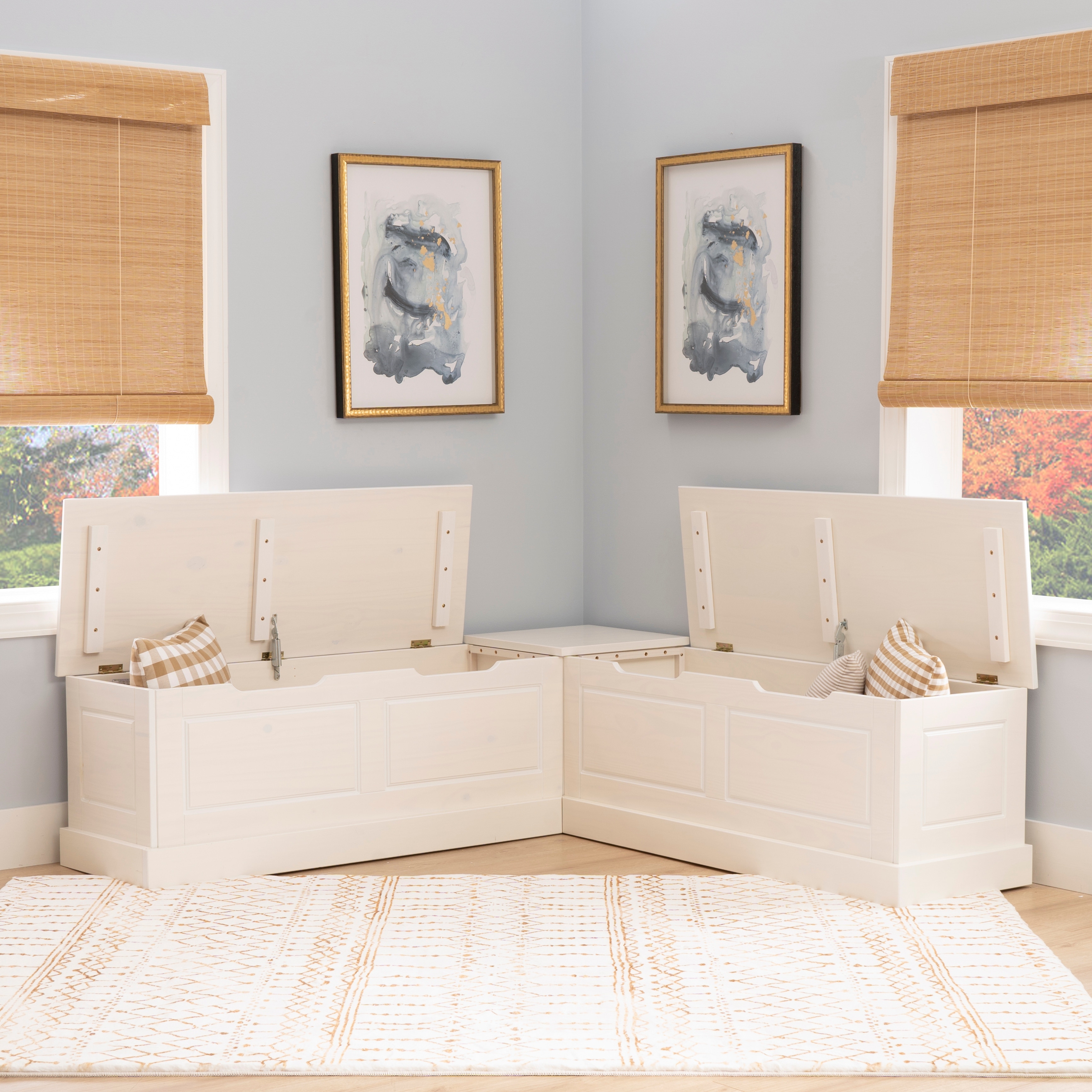 Linon Josie L-shaped Backless Breakfast Nook Bench - On Sale