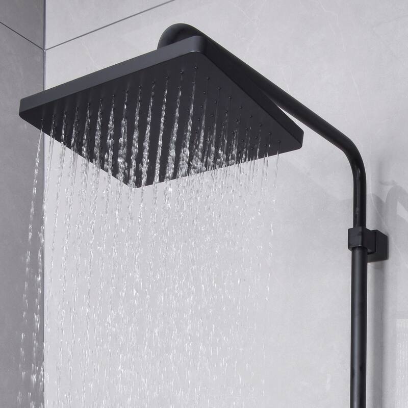 Exposed Tub and Shower Faucet with Handheld Shower Brass Brass Wall Mount Complete Shower System with Tub Spout