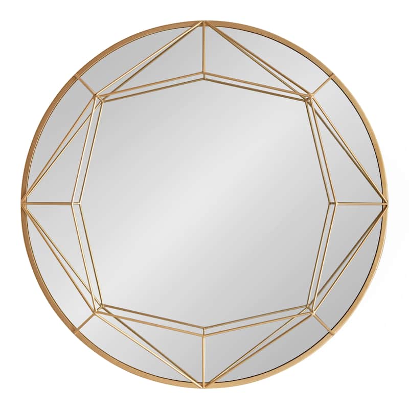 Kate and Laurel Keyleigh Round Metal Framed Wall Mirror