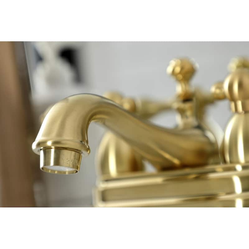 Restoration Two-Handle 3-Hole Deck Mount 4 in. Centerset Bathroom Faucet