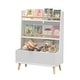 preview thumbnail 8 of 11, White Kids Toy Storage and Bookshelf Magazine Rack Cabinet Organizer - 26.77”L x 12.6”W x 36.61”H