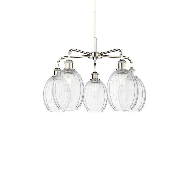 Innovations Lighting 516-5CR-17-25 Preston Chandelier Preston 5 Light - Polished Nickel / Clear