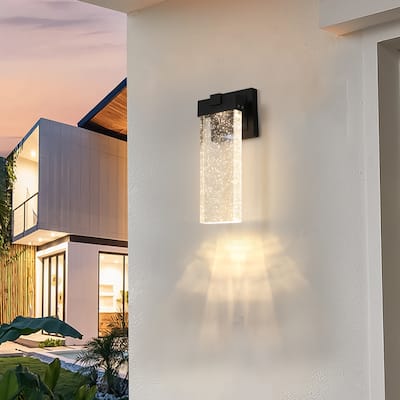 Outdoor Waterproof Transparent LED Crystal Wall Lamp(2 pack)