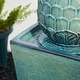 preview thumbnail 8 of 23, 36"H Beige/ Blue Oversized Artichoke Pedestal LED Ceramic Fountain by Glitzhome