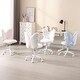 preview thumbnail 5 of 16, Cute Butterfly Back Kids Desk Chair, Adjustable Furry Swivel Chair for Study/Home/Bedroom/School