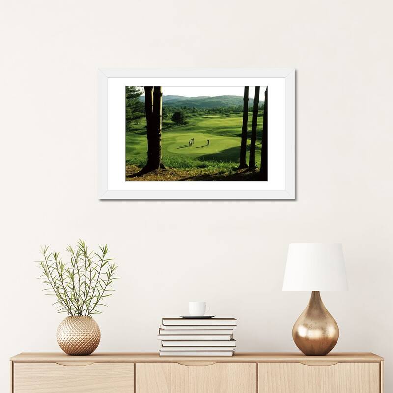iCanvas "Golfers On A Green, Country Club Of Vermont, Waterbury, Washington County, Vermont, USA" by Panoramic Images