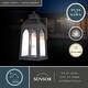 preview thumbnail 2 of 6, VAXCEL Pilsen 1-Light Brushed Charcoal Dusk to Dawn Sensor Outdoor Wall Sconce, Rust-Resistant Aluminum, Clear Glass Shade