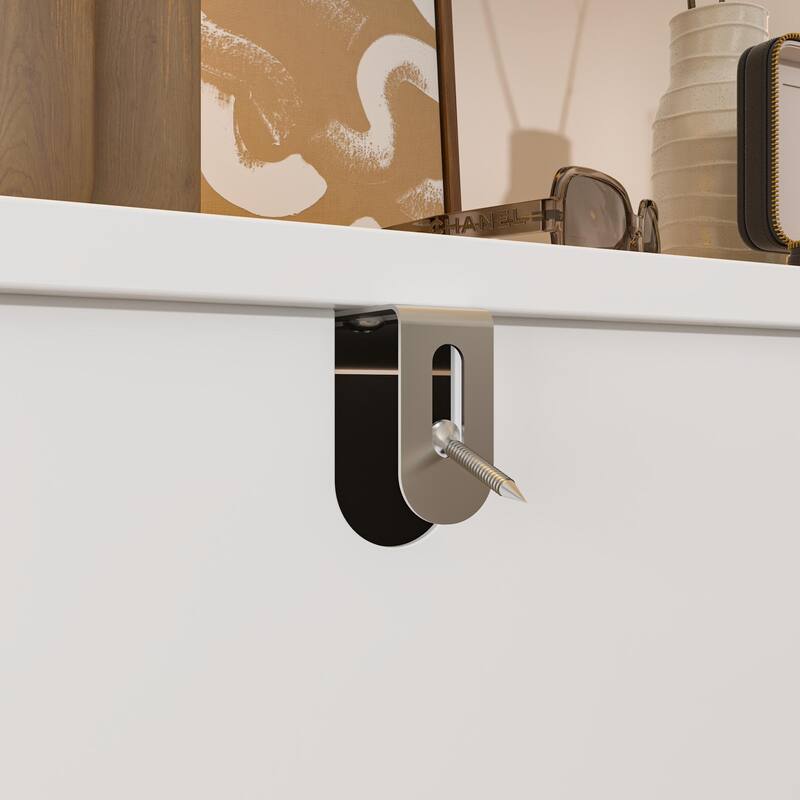 White Sideboard Bookcase Kitchen Cabinet Buffet Credenza End Table Whie/Black