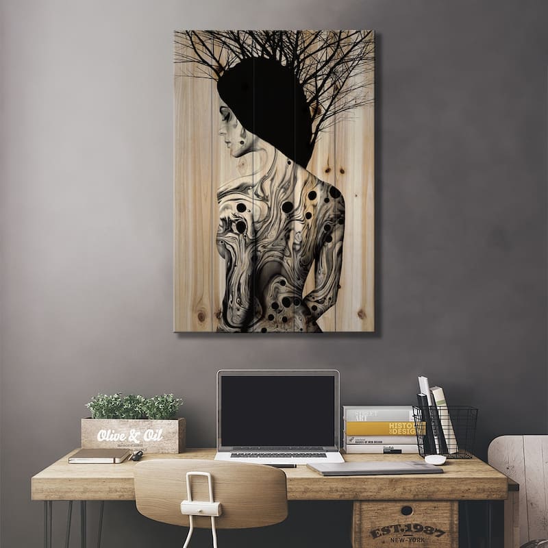Changing Print On Wood by Dániel Taylor - Multi-Color