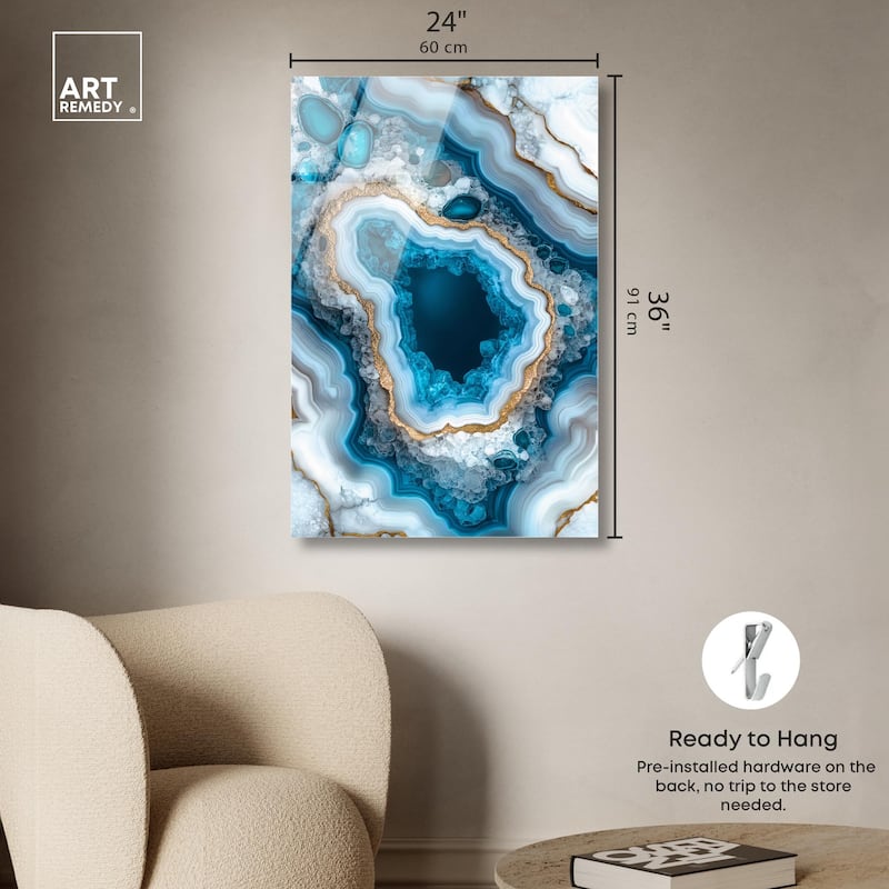 Gilded Geode Eye I Acrylic by Art Remedy, Ready to Hang