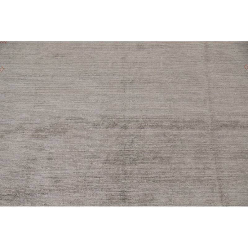 Gabbeh Indian Area Rug Hand-Knotted Oriental Wool Carpet - 8'0"x 9'7"