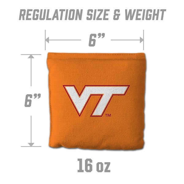 Virginia Tech Hokies NCAA Dual Sided Pro Stop & Slide Cornhole Bags