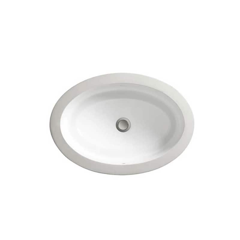 DXV Pop 17-1/2" Wide Oval Vitreous China Undermount Bathroom Sink - Canvas White