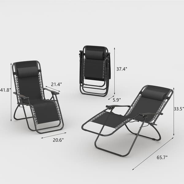 Homall Patio Zero Gravity Chair Lawn Lounge Chair with Pillow Set of 2