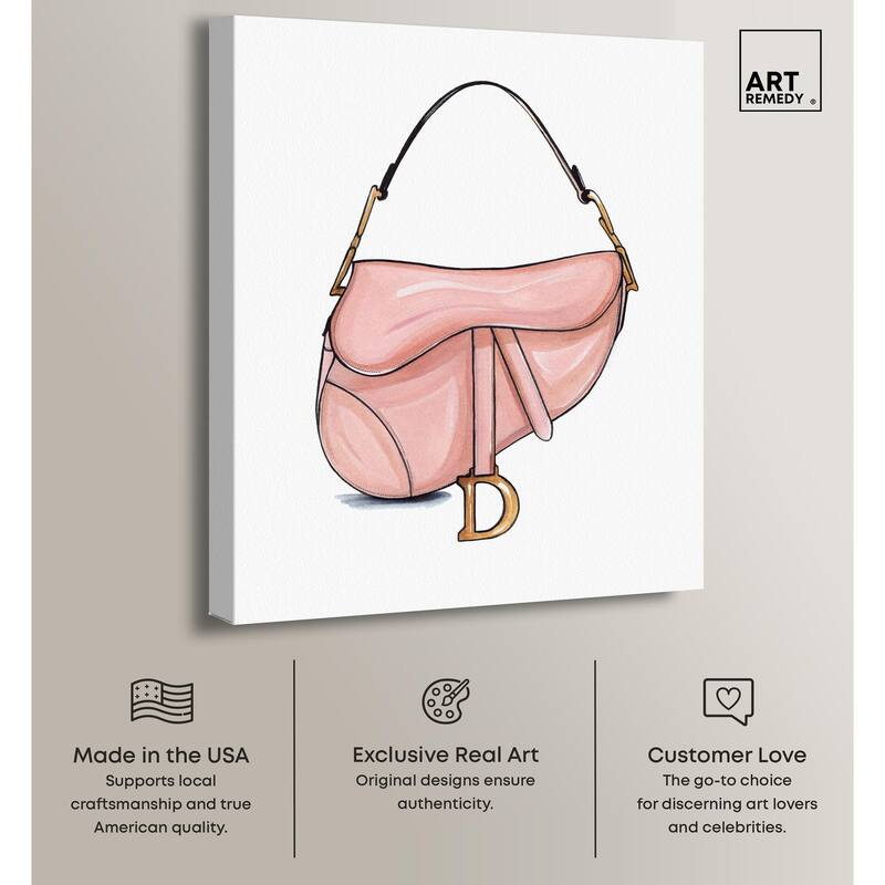 Doll Memories - Blush Pink Bag Canvas by Art Remedy, Gallery Wrapped