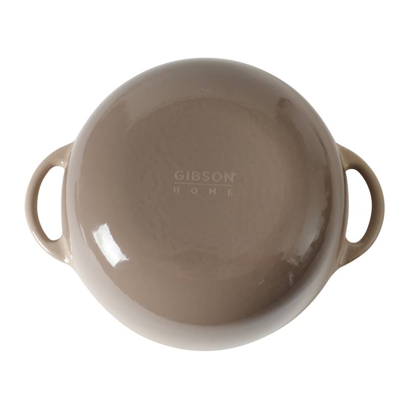 Gibson Home 2.65 Qt Enameled Cast Iron Dutch Oven Pot with Lid - Round, Ideal for Bread Baking & Stews