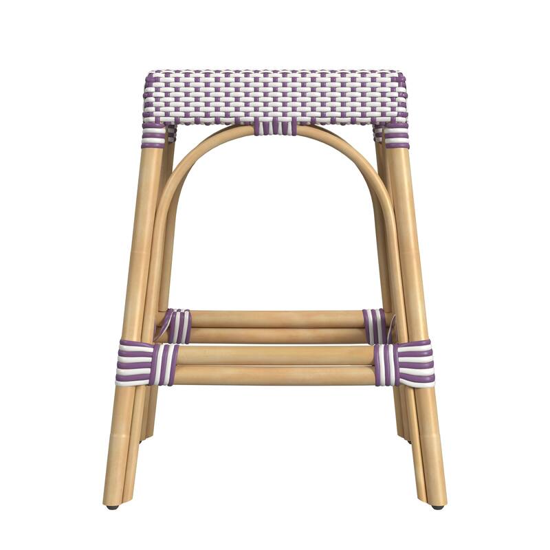 Robias 24.5" Rattan Rectangular Counter Stool