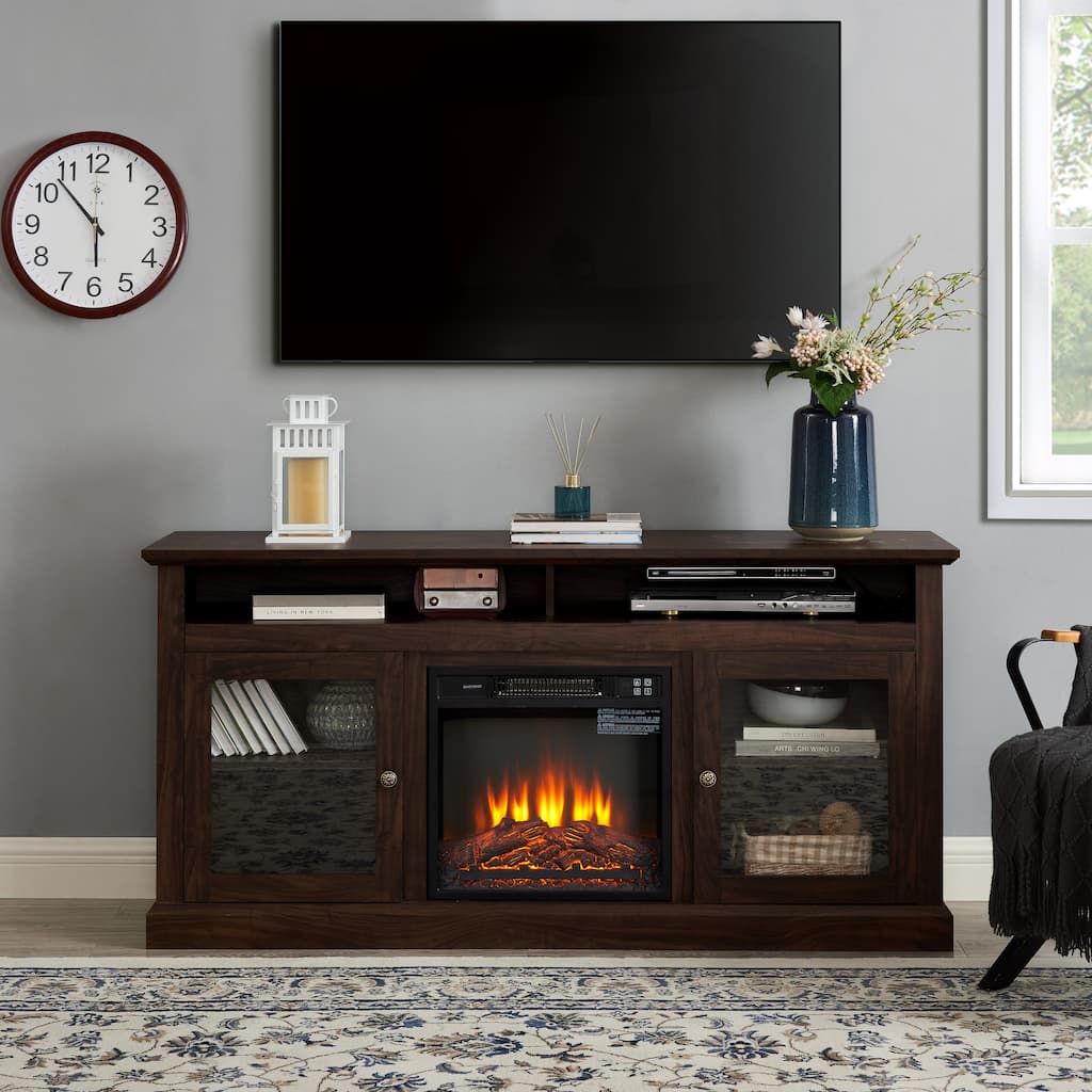 TV Stand With Insert 18" Fireplace