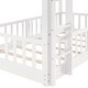 preview thumbnail 42 of 42, Twin Over Twin Bunk Bed with Removable Floor Bed and Bottom Guardrails, Fun Kids Loft Bed Frame with Ladder and Slide