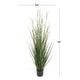 preview thumbnail 14 of 12, Green Faux Foliage Tall Onion Grass Artificial Plant with Black Plastic Pot