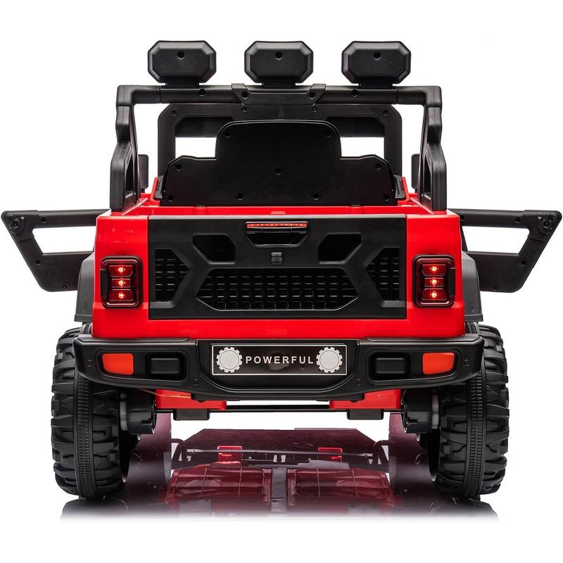 24V Kids Ride On Car with 2.4G Parent Remote Control, 4WD Battery Powered Electric Vehicle with Music, Cool Lighting