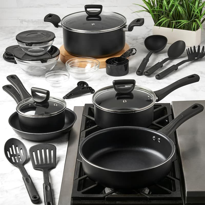 Basic Essentials 32pc Aluminum Cookware Starter set