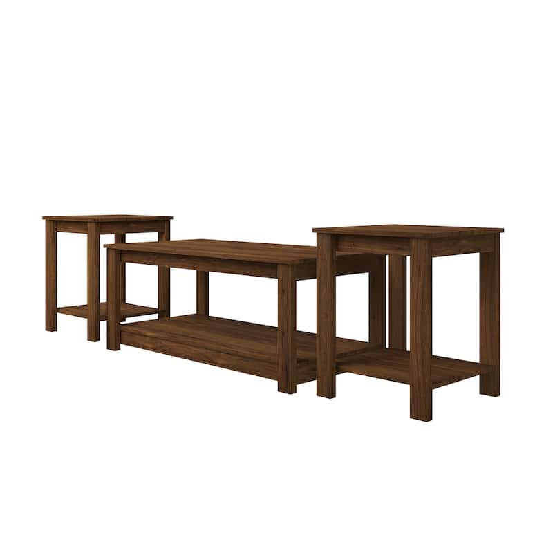 CraftPorch Classic 3- Pieces Coffee Table Set