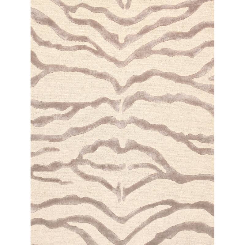 Pasargad Home Edgy Hand-Tufted Silk & Wool Area Rug