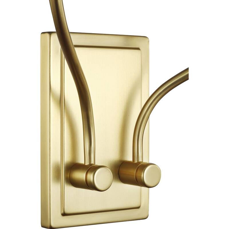 Bonita Collection Satin Brass Two-Light Wall Sconce - 14.170" x 9.060" x 13.780" - 14.170" x 9.060" x 13.780"