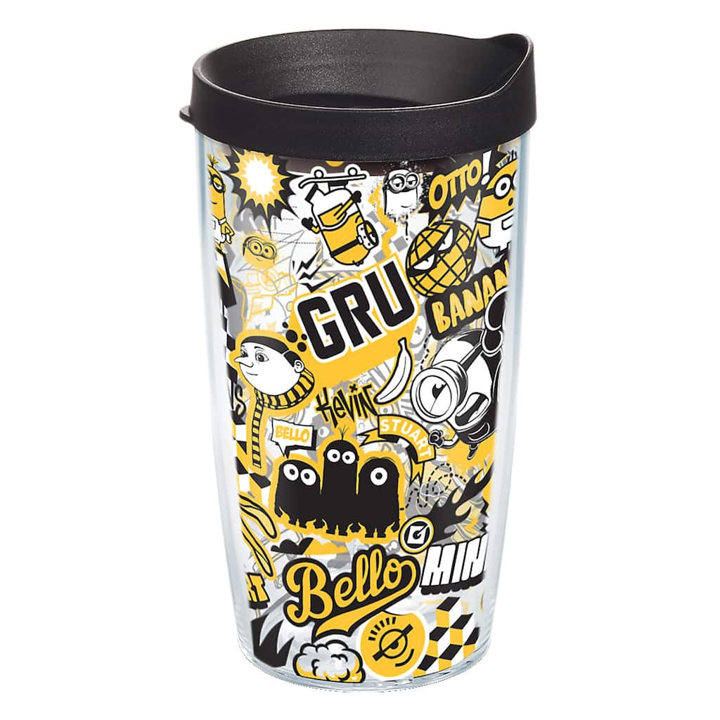 Tervis Despicable Me Minions: The Rise of Gru - Yellow Stickers Made in USA Double Walled Insulated Travel Tumbler, Classic