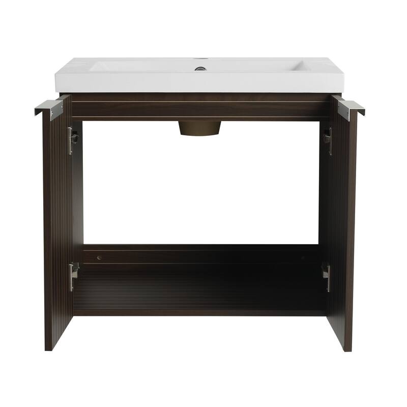 Bathroom Vanity With Sink In 24/30/36 Inch, Floating Bathroom Vanity With Soft Close Door