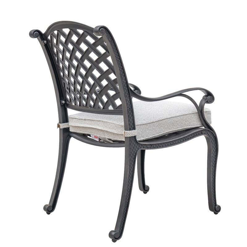 Ventura Cast Aluminum Dining Arm Chair with Cushion
