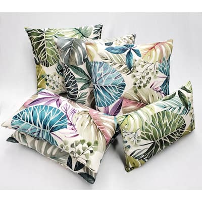 Thai Garden Leaf Throw Pillow