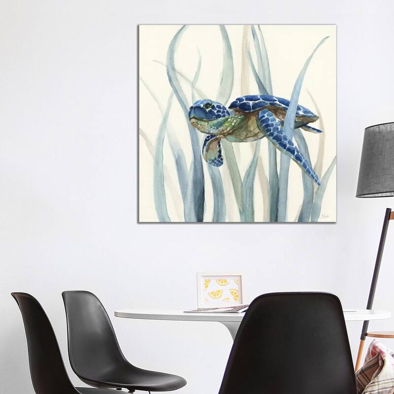 iCanvas "Turtle in Seagrass II" by Nan Canvas Print - 37x37x1.5