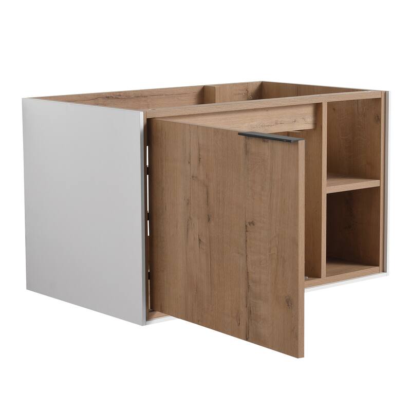 Eco-Friendly Floating Bathroom Vanity with Stylish Design and Ample Storage - 29.33"x17.94" - 29.33in L