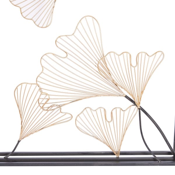 Large Rectangular Black And Gold Floral Metal Wall Decor 24 X 48 Overstock 32112593