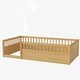 preview thumbnail 7 of 8, Twin Size Floor Bed Safety Kids Bed with High Guardrails (19.6 inch), Concise Bed Frame for Boys Girls Kids Toddler, Natural