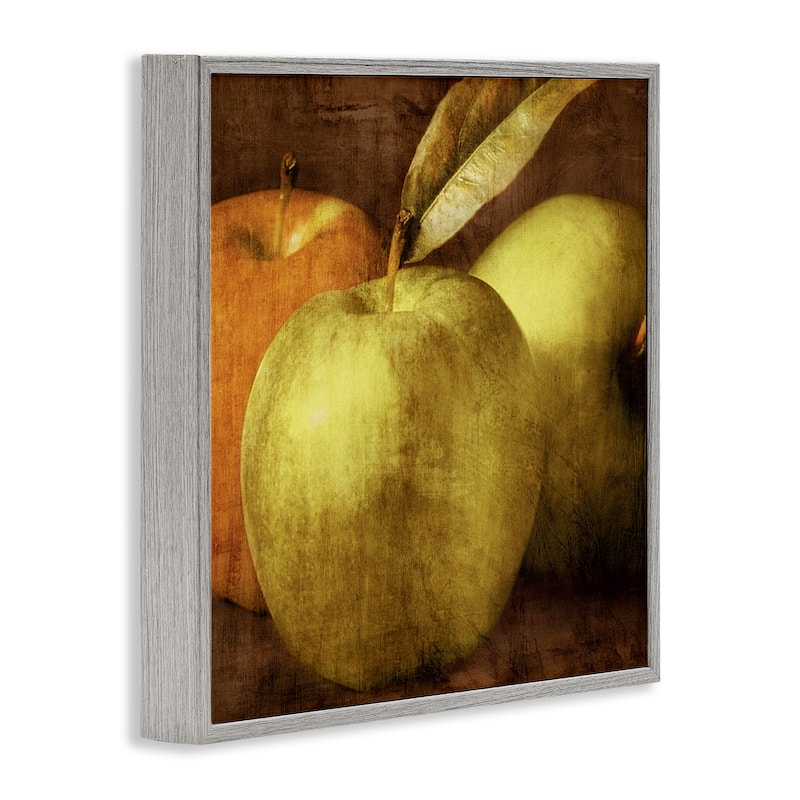 Stupell Vintage Apples Close Up Framed Giclee Art Design By Caroline Kelly