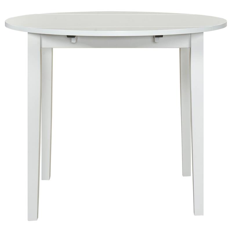Bucknell 3-piece Round Drop Leaf Dining Table Set White