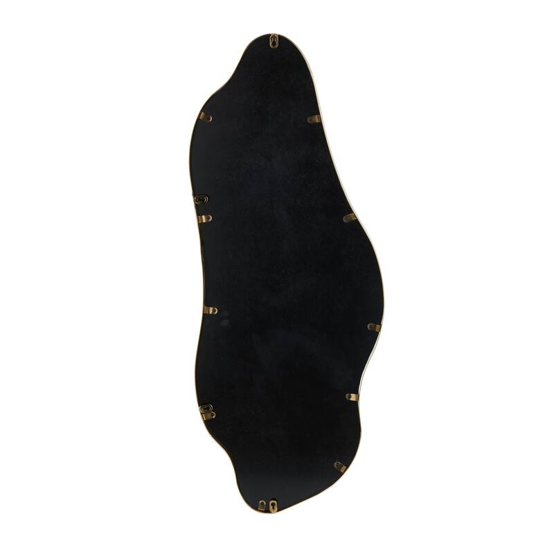 Metal Abstract Wavy Wall Mirror - Gold - Roche River Decor