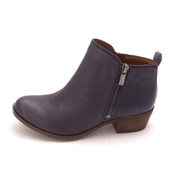 Lucky Brand Womens Basel Leather Closed Toe Ankle Fashion Boots