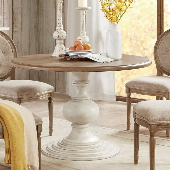 Walnut and cream dining table new arrivals