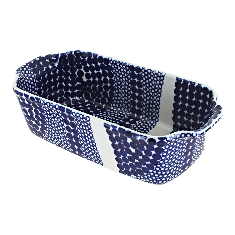 Blue Rose Polish Pottery 1381 Zaklady Loaf Baker