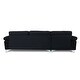 preview thumbnail 7 of 5, Velvet Left Hand Facing Sectional Sofa with Removable Cushions for Living Room, Black