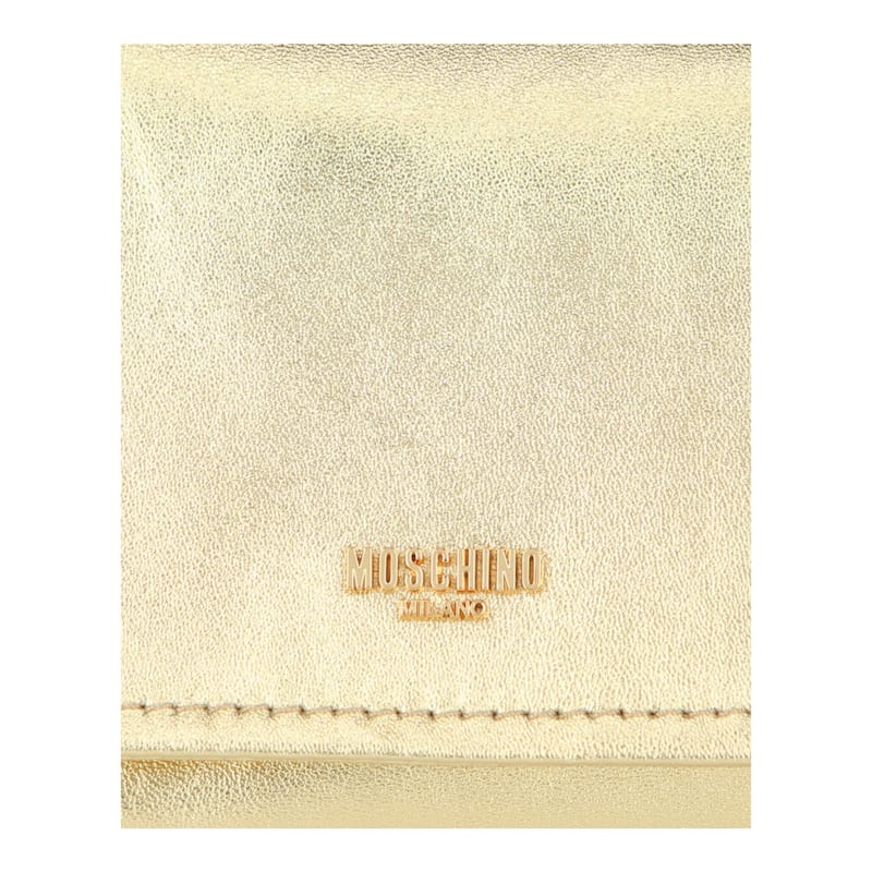 Moschino Logo-Lettering Metallic Crossbody Bag