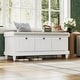 preview thumbnail 14 of 70, Storage Bench with Cushioned Seat and 3 Drawers White