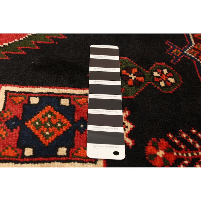 ECARPETGALLERY Hand-knotted Andelz Black Wool Rug - 4'11 x 7'3