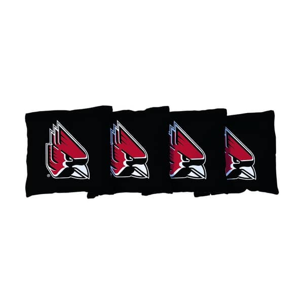 slide 2 of 3, Ball State Black Cornhole Bags All-Weather Resin Filled